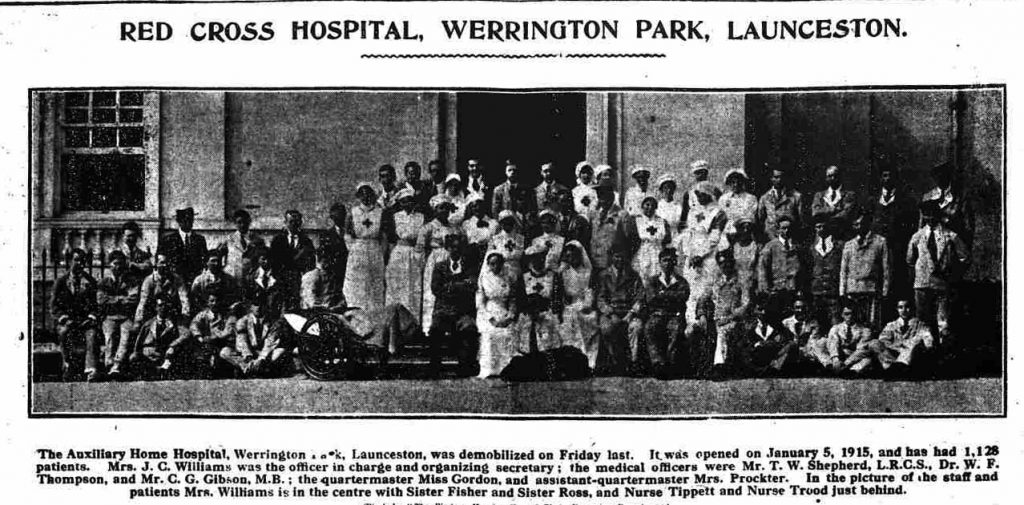 Red Cross Hospital, Werrington House which was demobilized on March 28th, 1919.