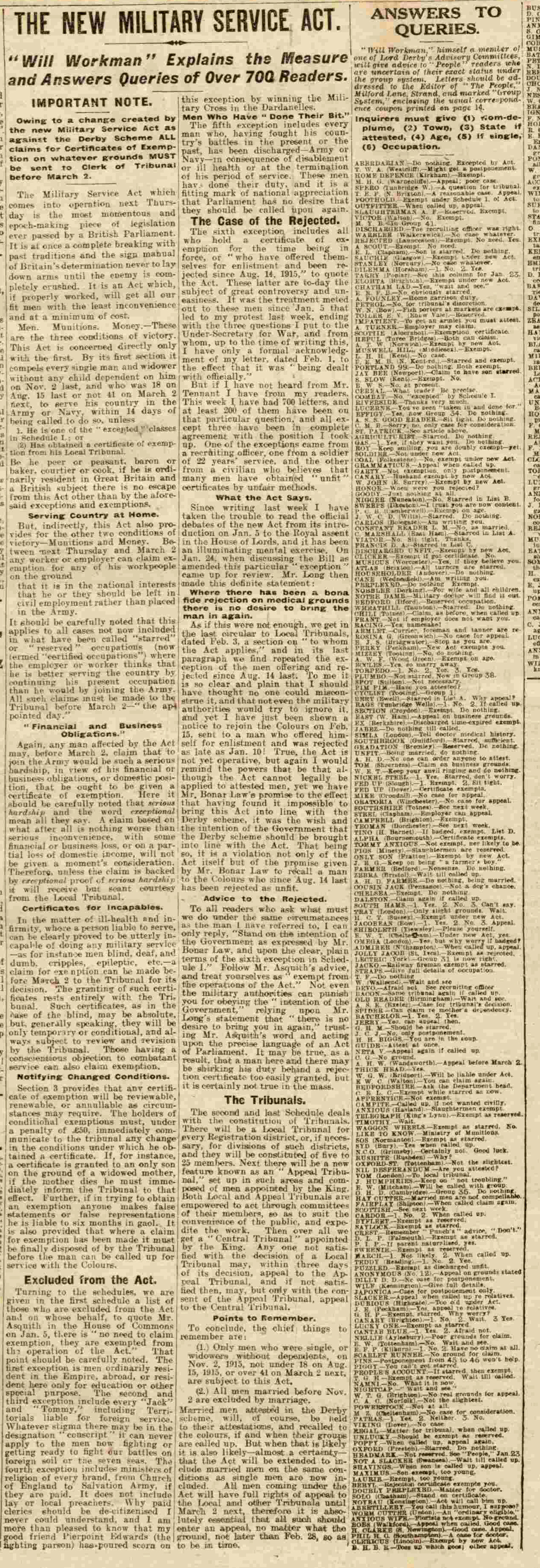 The People - Sunday 06 February 1916 