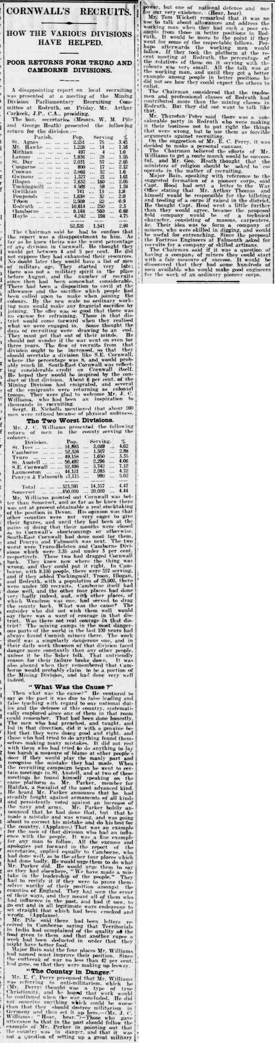 West Briton and Cornwall Advertiser Monday 8 February 1915 