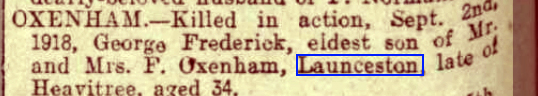 Frederick Oxenham Western Times - Friday 04 October 1918 