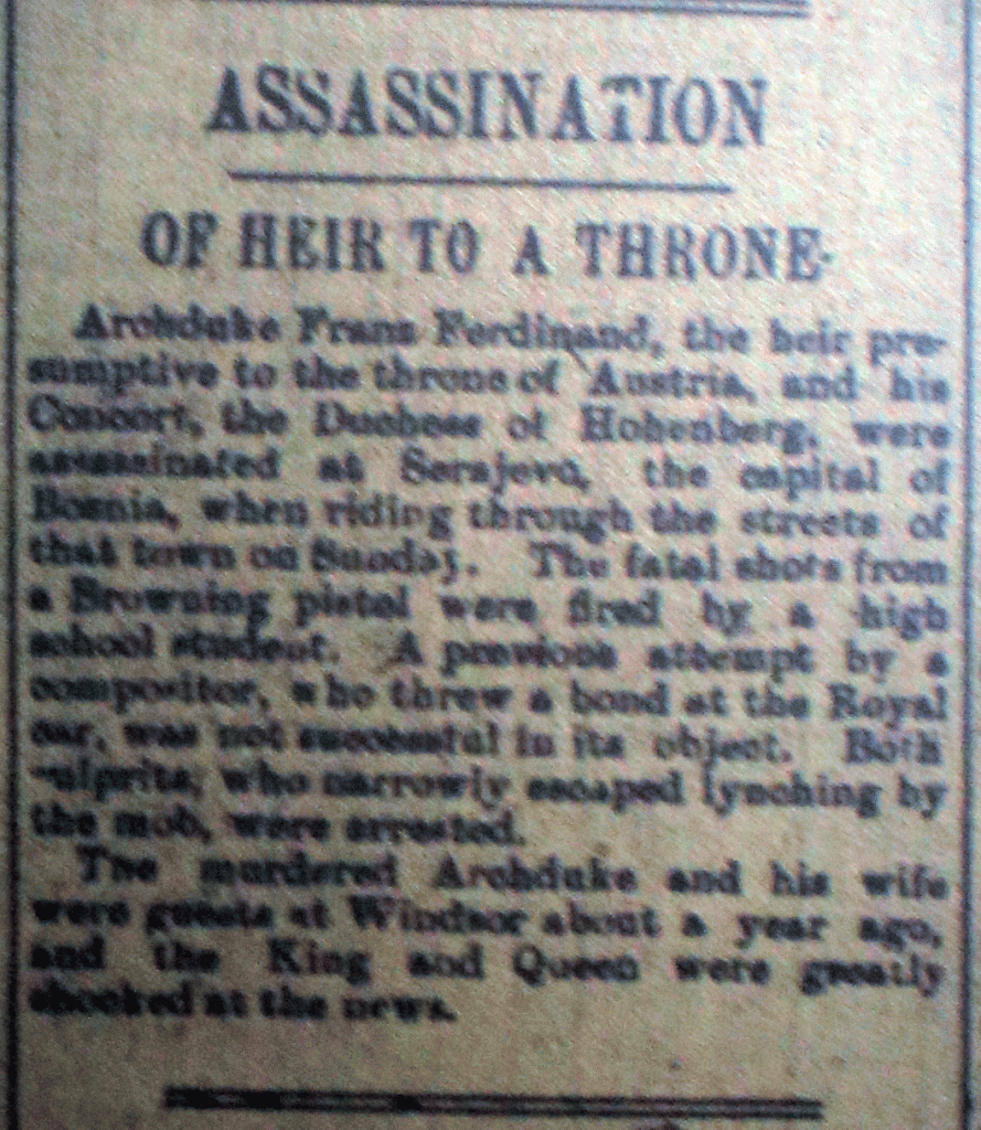 Cornish and Devon Post July 4th, 1914