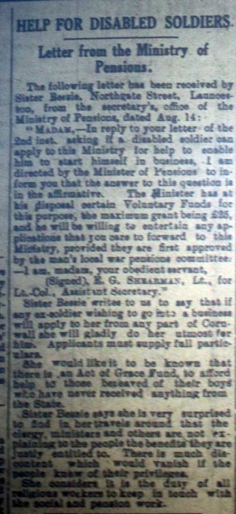 Help for the Disabled Soldier, September 14th, 1918.