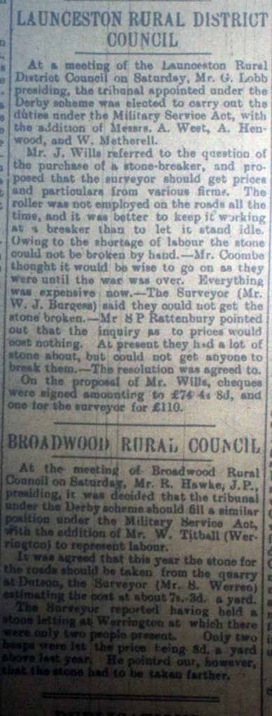 Launceston Rural Tribunal February 1916