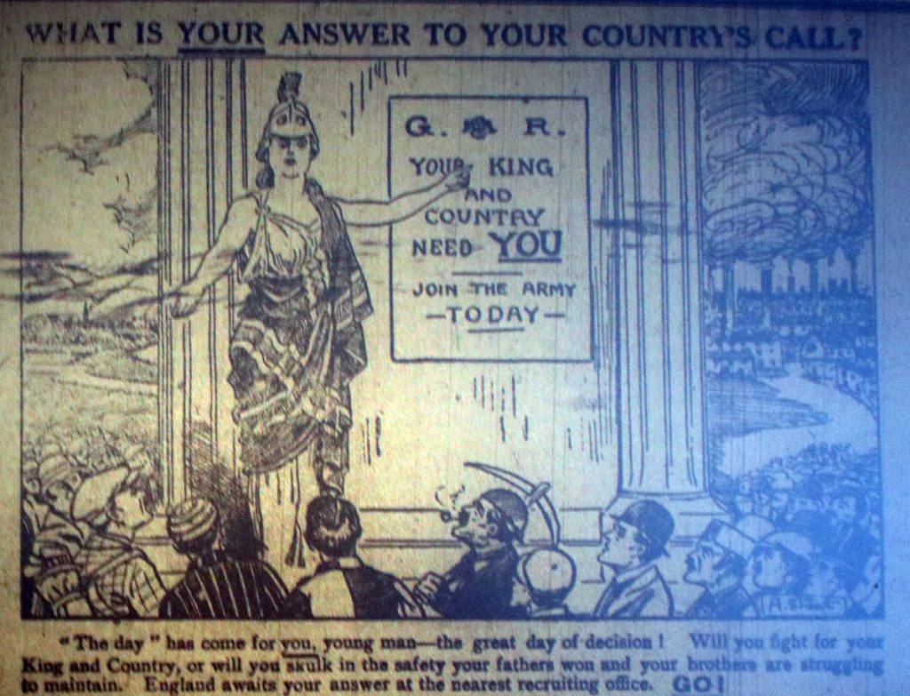 Recruitment Advert October 1914