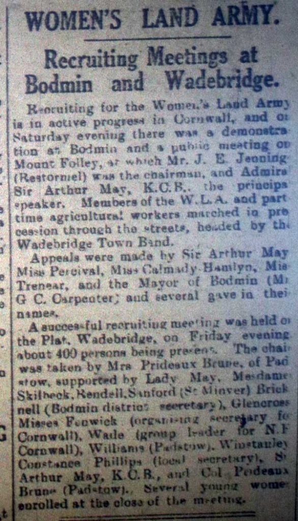 Womens Land Army, May 18th, 1918