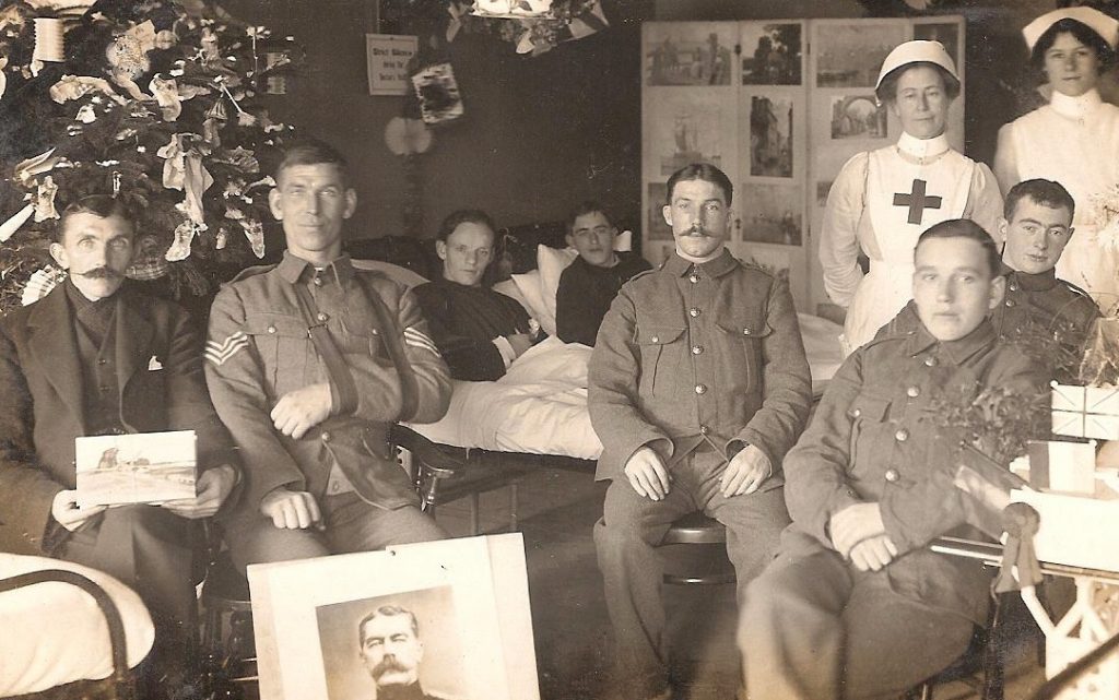 Sydney Moon in Hospital Christmas 1917-1918