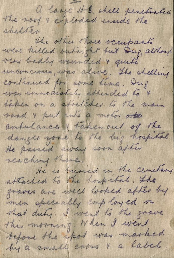 A. J. Boyd's letter to Mrs Cavey September 18th, 1917, Page