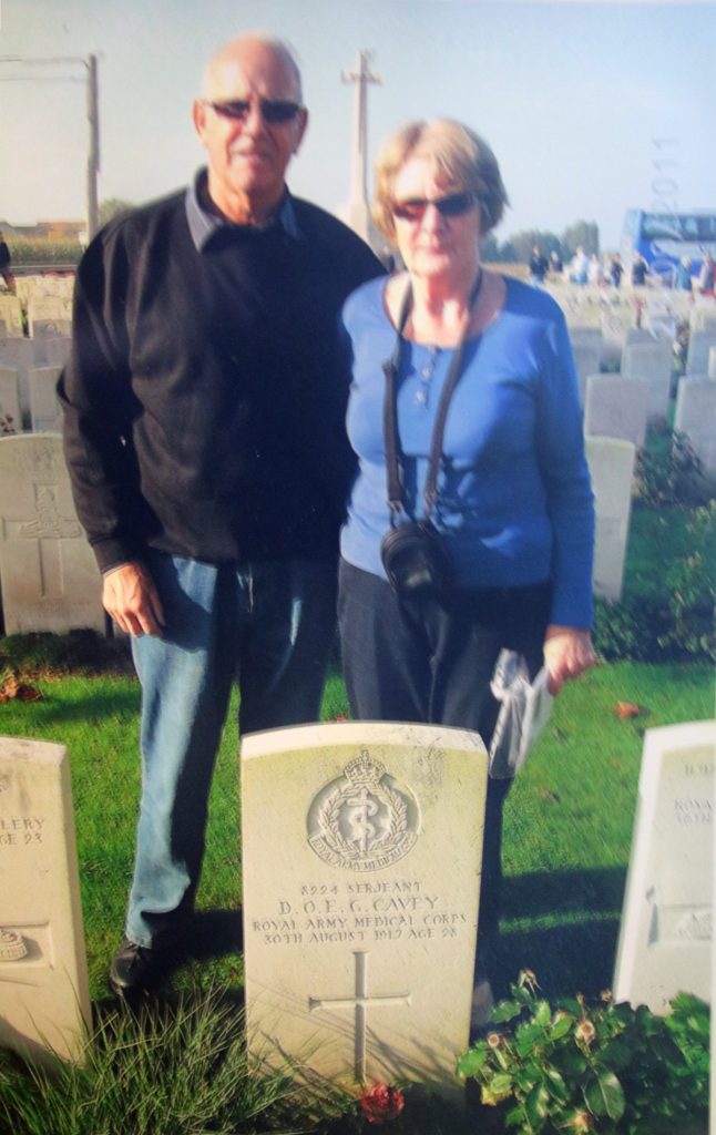 Richard and Jeannie Cavey Visiting Douglas Cavey's Grave.