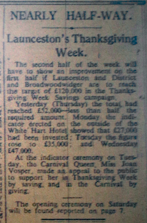 Launceston Thanksgiving Week, November 1945.