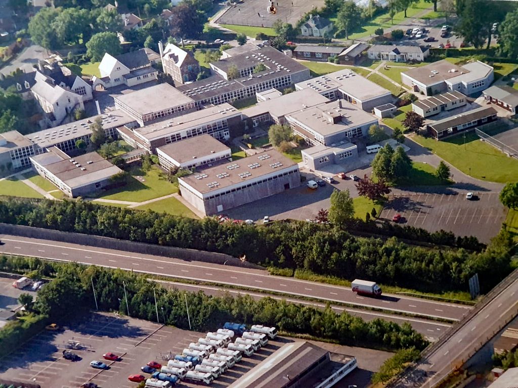 Launceston College Aerial from the early 1990's. Photo courtesy of Becky Wise.