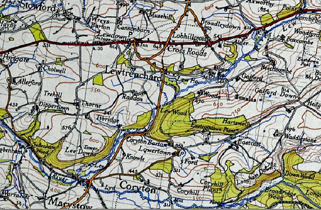 Lewtrenchard Map