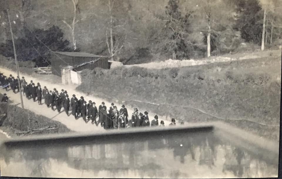 William Barriball's funeral procession in Western Road, Launceston, 1925. Photo courtesy of Linda Bushell