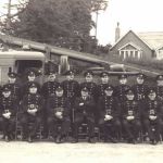 Launceston Fire Brigade in 1952. BACK ROW:
Les Olver, George Steer, Bill Gregory, Jim Bennett, Alan Callow, Stuart Martin, Not known,
Eric Folley, Jack Wotton, Bris Gomm. FRONT ROW: John Savey, William ‘Billy’ Steer, Sam Hockin, Percy Lampey, Bill Vague, - - - Olver, George ‘Nutty’ Mules. Launceston Fire Brigade in 1952. BACK ROW: Les Olver, George Steer, Bill Gregory, Jim Bennett, Alan Callow, Stuart Martin, Not known, Eric Folley, Jack Wotton, Bris Gomm. FRONT ROW: John Savey, William ‘Billy’ Steer, Sam Hockin, Percy Lampey, Bill Vague, - - - Olver, George ‘Nutty’ Mules.