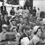 Reopening of Copthorne Chapel c.1964. Back Row L to R: Dennis Rundle, Joe Colwill, Florence Uglow, Caroline Chown (Uglow), Joy Bate (Diamond), Margaret Jones (Diamond), Jenny Colwill (the balance are unkwon at the back). Middle Row: Harry Lashbrook and Alison Cornelius (Lashbrook), Owen Heard, Ivor Barriball, Jennifer Barriball (Orchard), Pamela Lashbrook, Pat Barriball (Colwill), Doreen Barriball and Esther Uglow. Front Row: Gladys Finnemore, Mrs Duke, Mrs Martin, Mr Lashbrook, ?, ?, Jack Duke, Sylvia Duke (Neale), Vinnie Werring, Mrs Lashbrook. Photo courtesy of Pamela Lashbrook. Reopening of Copthorne Chapel c.1964.