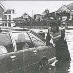 Flooding outside Greenaways in the late 1980's