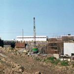 The construction of the Hurdon Road Bridge, Launceston in 1975.