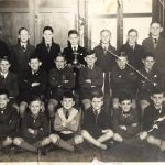 National School Boys’ Choir, trained by Charles Causley, winners of the cup in the Launceston Music Festival for Under 11’s, in approx 1953. Back row - David Earl, Michael Edwards, John Maguire, David Bridgman, Adrian Tolchard, Michael Stoneman, Andrew Worsley
Middle row - Geoffrey Parish, Keith Scoble, Roger Troutman, Michael Macoun, Alan Sheen, Leonard Stanmore
Front row - Christopher Sandercock, Kenneth Hepburn, Keith Nosworthy, Colin Gregory, Andrew Pepper, Roger Penwarden. Photo courtesy of Beryl Parish. National School Boys’ Choir, trained by Charles Causley, winners of the cup in the Launceston Music Festival for Under 11’s, in approx 1953. Photo courtesy of Beryl Parish.