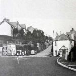 Looking towards the A30 at Pages Cross, Launceston from the A388. The Toll House was demolished in the early 1960's to help improve visibilty.