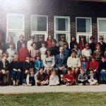 South Petherwin School in 1982. From the left, front row- Anna Lane, Jay Anderson ( Wouble Done) ,Holly Anderson, Kevin Parsons, Simon Bins, Karen Lang. Second row- Melanie Gynn, Suzanne Wadland, Luke Tamblyn, James Atkinson, Andrew Screech, Sally Moore, Mrs. Musson, Mr Tamblyn, Mrs Maunders, Sarah Mills, Adrian Parsons, Ben Heyward, Nikki-Leigh Futch, Jean Williams, Emma Chegwyn, Sarah Chegwyn. Third row- Claire Sandercock, Bonita Wright, Jonathan Moore, Tanya Johnson, Neil Roberts, Virginia Sandercock, Helen Stacey, Christopher Wright, Paul Kelly, Matthew Harris, Tessa Osborne, Emma Burke, Stephanie Adams, Ruth Kelly, Nicholas Wickett. Back row- Jason Every, Kate Tamblyn, Avril Tucker, Robin, Shirley Wadland, Paul Curtis, Deborah Harris, Adrian Bloye, Sophie Heyward, Rebecca Screech, Paul Gail, Darren Jane, Graham Howley, Ali Gerry, Lorna Cartwright. Photo courtesy of Holly Anderson-Stacey
