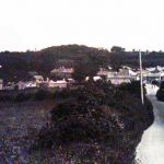 Looking down towards Five Lanes from Trewint.