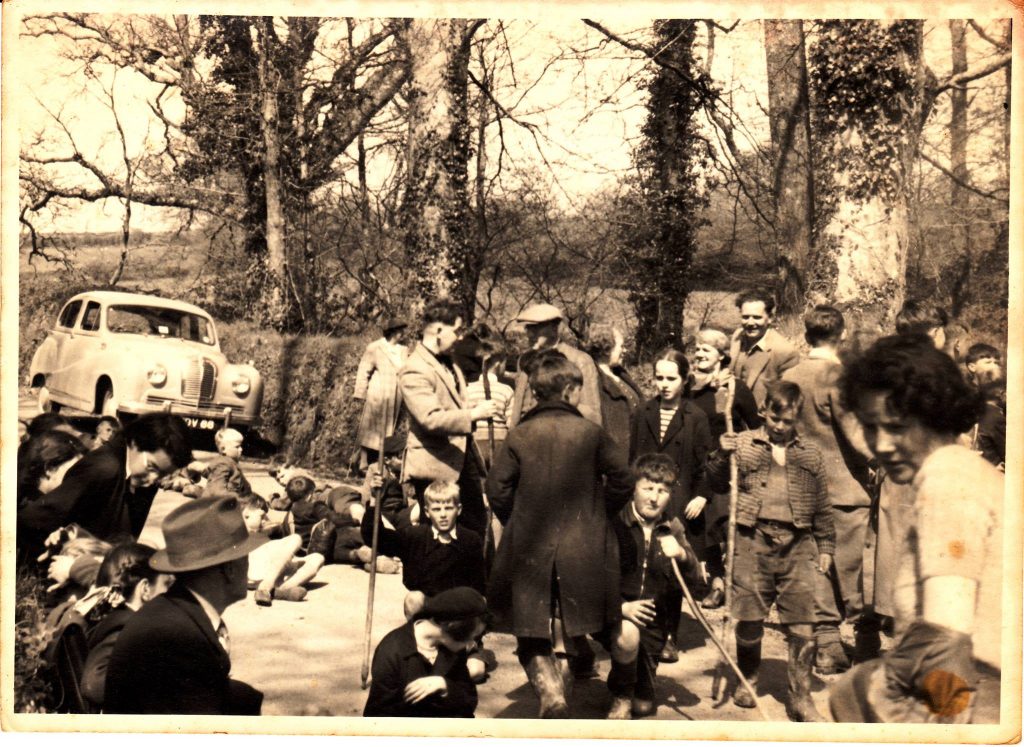 Beating the Bounds 1950's. Photo courtesy of Eric Stacey