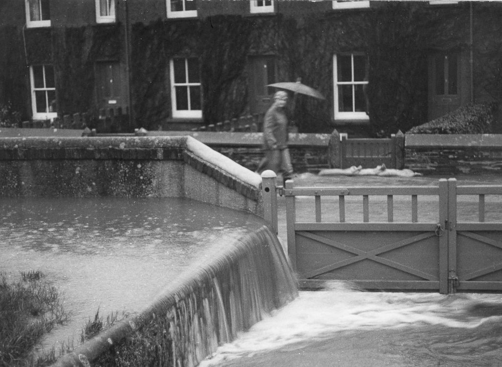 Flooded Kensey December 1980.