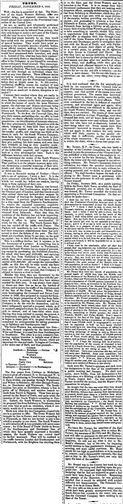 Cornwall Central Line 08 November 1844