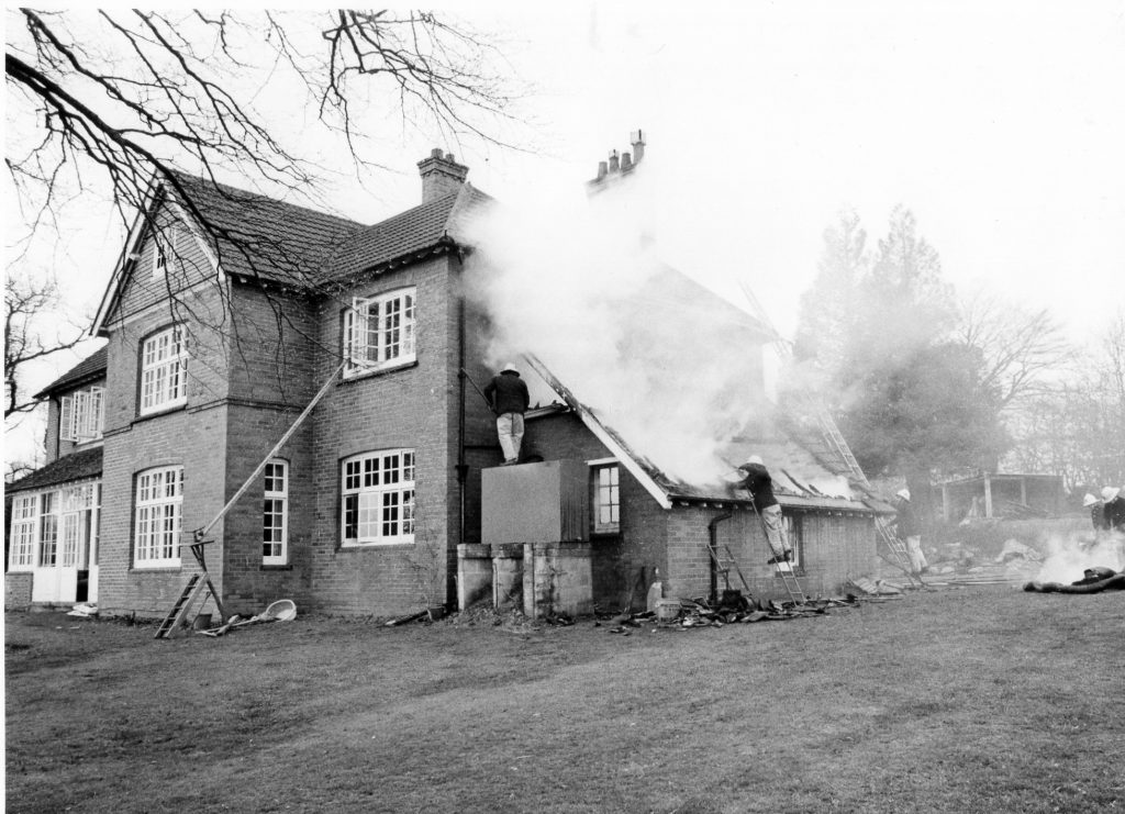 Bratton Clovelly Fire, April 4th, 1984. Photo courtesy of Gary Chapman.