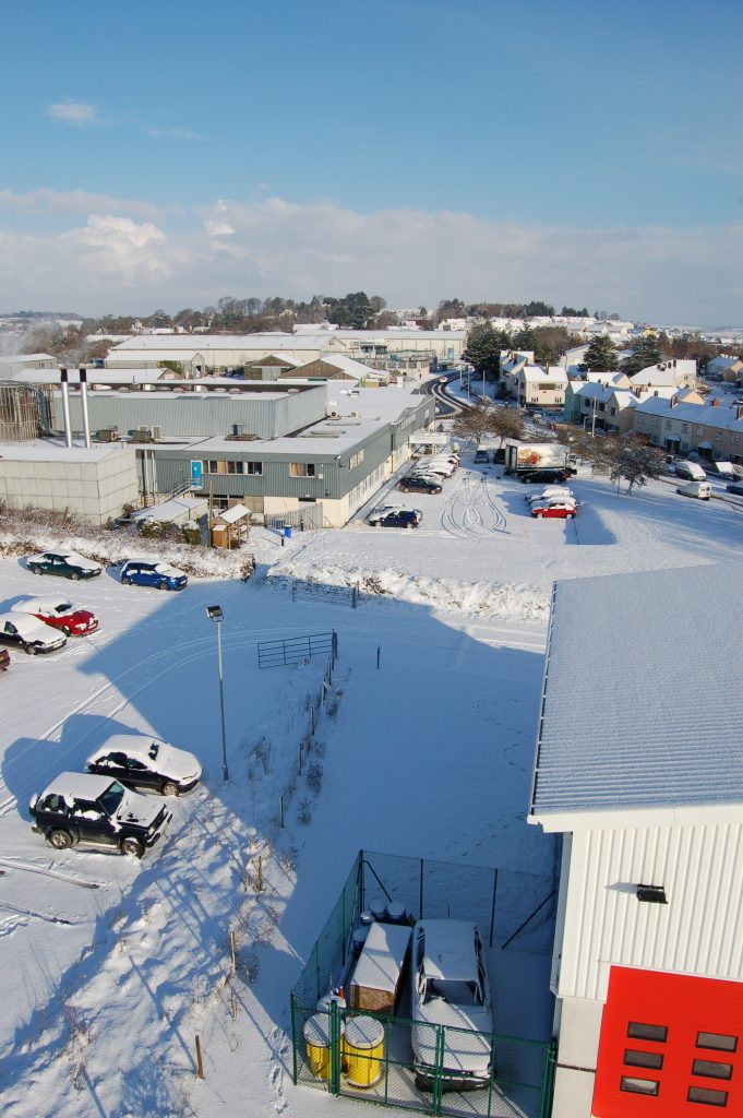 Snowfall at Launceston Fire Station February 3rd, 2009.