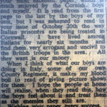 A soldiers protest letter to the Cornish and Devon Post in 1945