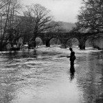 Angler at Greystone Bridge 1955. Photo courtesy of Gary Lashbrook. Angler at Greystone Bridge 1955