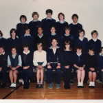 Bill Glens tutor group C1982/83. Kevin Adams,John Barnard Trevor Davey, Gary Barriball,Gwyn Gethin, Wesley Davey, Matthew Roberts, David Cook,Simon Ellacott,Sheila Brown,Ann Martin, Bill Glen,Anita Chilcott. Photo courtesy of Gary Lashbrook. Bill Glens tutor group C1982/83
