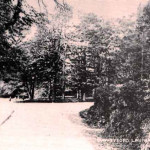 The top of Dunheved Road with the old town reservoir in the middle.