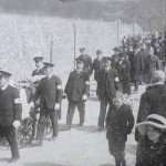 Funeral cortege makes its way down St. Thomas Road from the V.A.D. hospital.