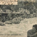 Cataract Gorge, Launceston in full flood.