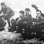 Launceston College boys in the 1955 February hald term after a heavy snowstorm.