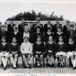 Form 2T in 1967. Back row - Guy Drean, Andy Clegg, Me, Charles Cross, Steve Furze, Brian Gynn (?), Lindsey Ellacott and Graham Friend. Middle row - Peter Pryor, J.R. Cobbledick, Sabrina Ellacott, Ann Hawarth, Marlene Harry, Mandy Gomm, Rosemary Hooper, Roderick Crocombe and J.C. Cobbledick. Front row - Viv Hillman, Jocelyn Headon, Celia Haines, Ruth Hooper, Louise Hibbert, Francis Harvey, Wendy Ellacott, Sylvia Gilbard and Shirley Frayne. Photo courtesy of David Fry.