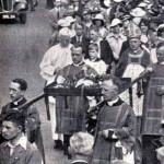 St. Cuthbert Mayne pilgrimage procession in June 1936 being led by the Bishop of Plymouth.