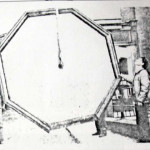 The removal of St. Marys Church Clock for refurbishment in 1987.