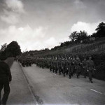 Launceston Homeguard march during the Wings for Victory Parade in 1943.