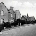 Tregadillett with the school in the background.