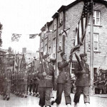 United States Army march down Western Road during the Wings for Victory Parade in 1943.