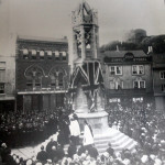 The dedication of the the war memorial in 1921.