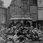The war memorial after its dedication in 1921.