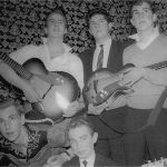 The Rock Band 1960/61. Spike Hooper, Peter Griffin, Chris Hicks, Martin Thomas, and Peter Berryman. Photo courtesy of Chris Hicks