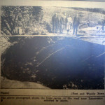 Road subsidence at Landue in 1931.