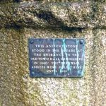 This stone stood outside the old Town Hall/Assizes Court and is now situated outside the present Town Hall. Launceston Assizes Stone plaque