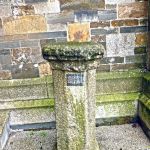 This stone stood outside the old Town Hall/Assizes Court and is now situated outside the present Town Hall. Launceston Assizes Stone