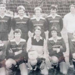 Back row left to right: Jon Phillpotts jnr, Simon Wood, Dave Stanbury, Dave Friend,Barry Frain, Keith Sconce manager, Nick Hairs Sponsor.