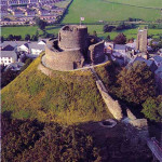 Launceston Castle aerial from 2012.
